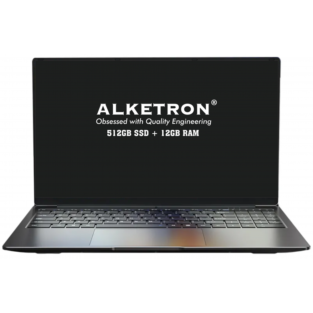 ALKETRON - 15.6" Intel Professional Laptop (512GB + 12GB RAM Standard Plus Edition)