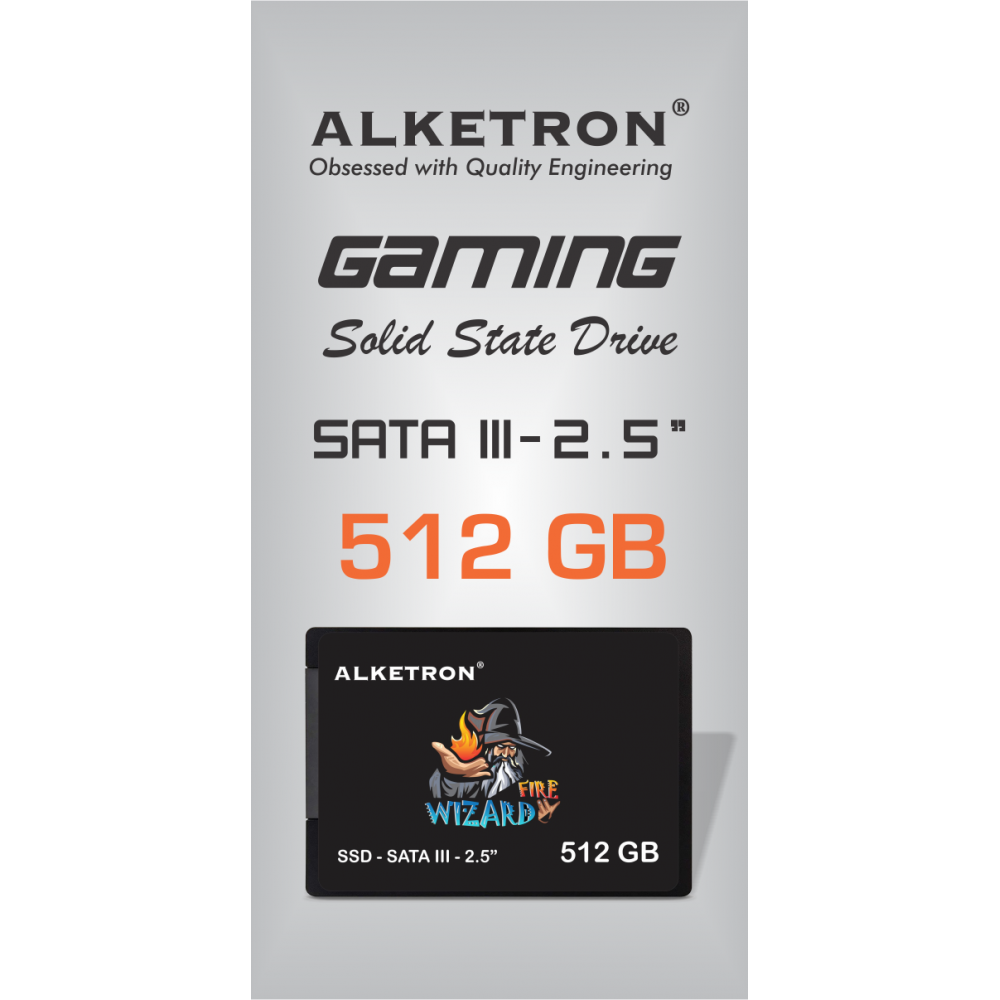 ALKETRON - Fire Wizard 512GB Gaming SSD-2.5 Inch