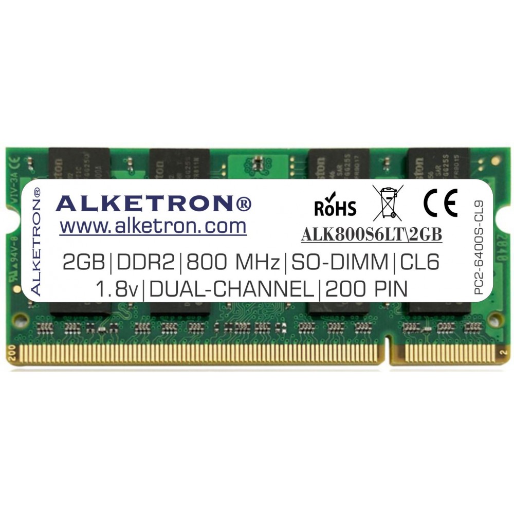 ALKETRON 2GB DDR2 800MHz - Laptop RAM