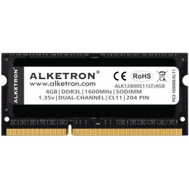 ALKETRON-4GB-DDR3L-1600MHz Laptop RAM-Black Unicorn Series