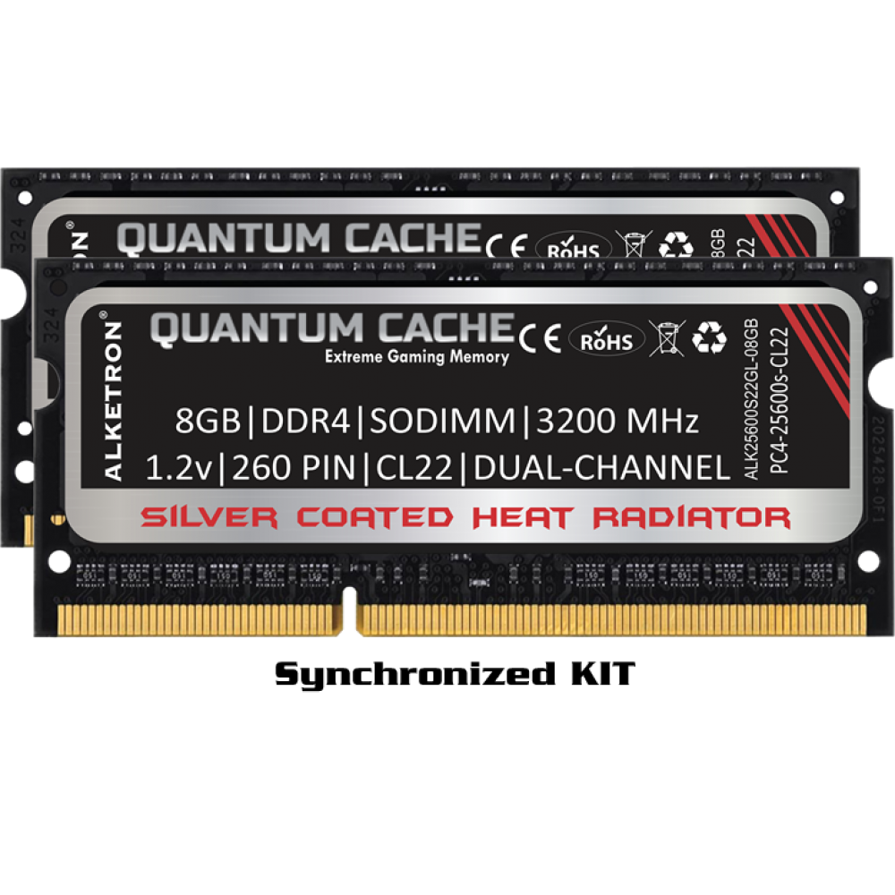 ALKETRON 16GB kit - 8GB DDR4 3200MHz - Gaming Laptop Memory (RAM)
