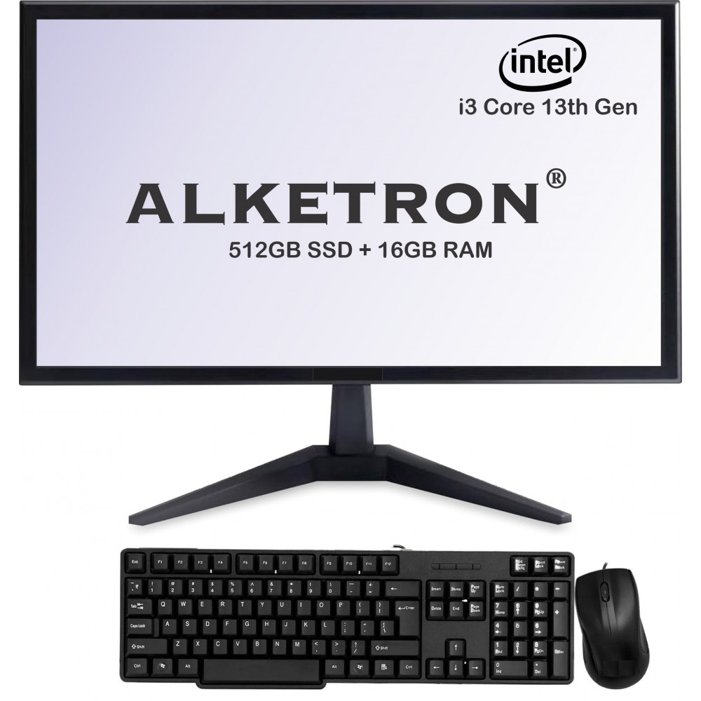  Intel i3 Core 13th Gen - Desktop Mini PC All-In-One Set (Standard Edition)