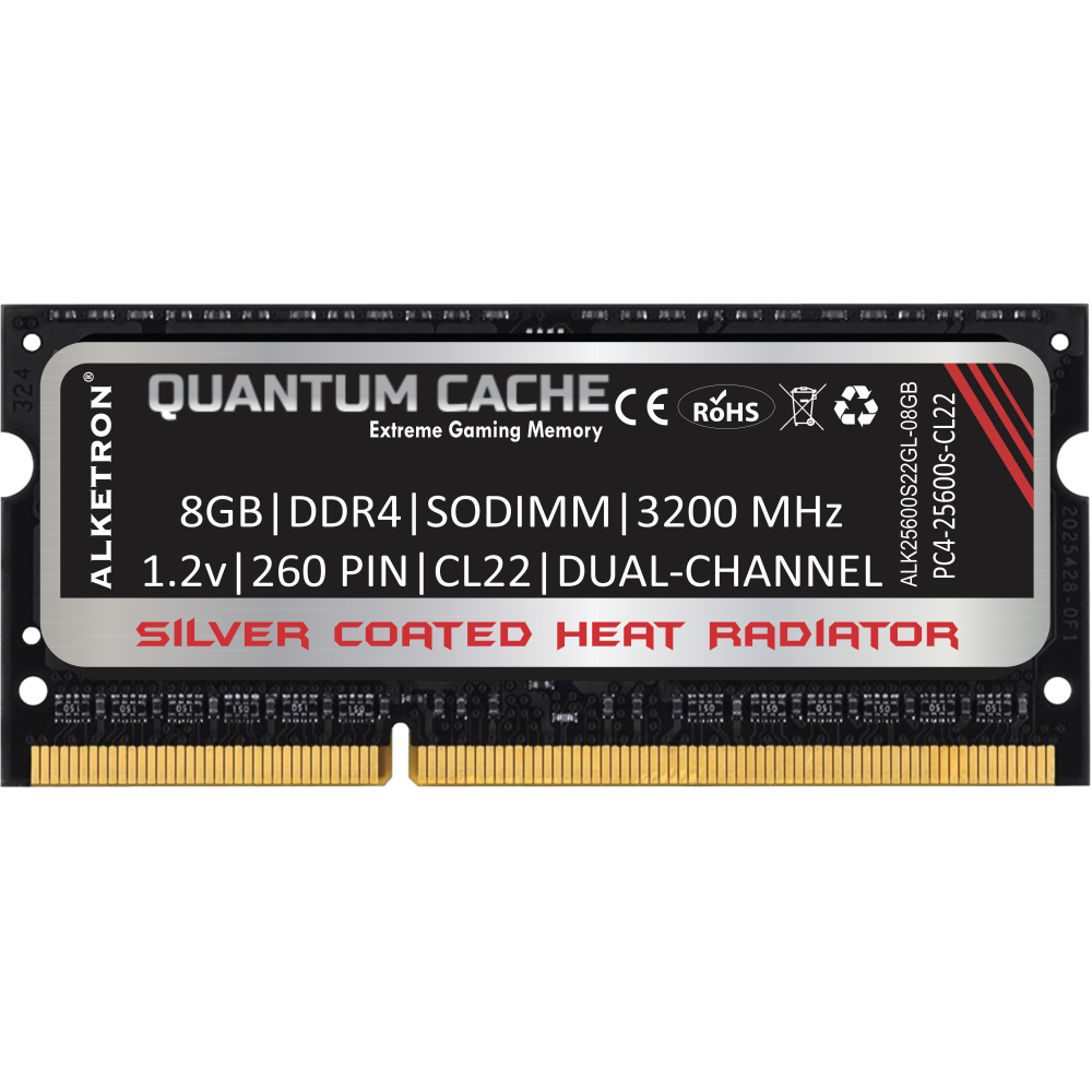 8GB DDR4 RAM Laptop - ALKETRON Quantum Cache Gaming Series