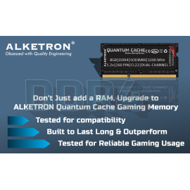 8GB DDR4 RAM Laptop - ALKETRON Quantum Cache Gaming Series